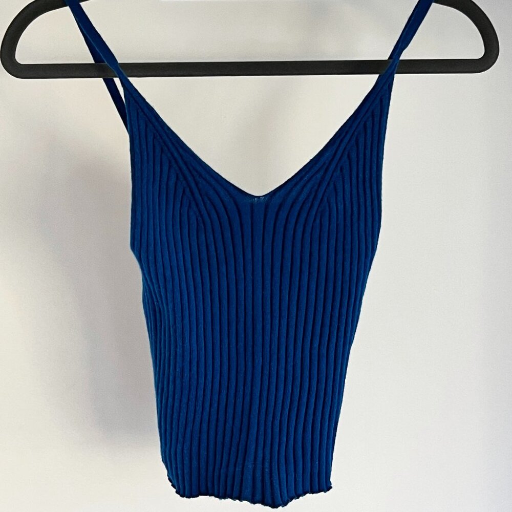 Misha and Puff Womens Line Tank in Blue